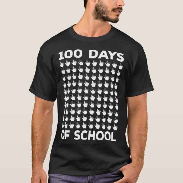 100 Days of School Kindergarten Math Students Virt T-Shirt (Vorderseite)