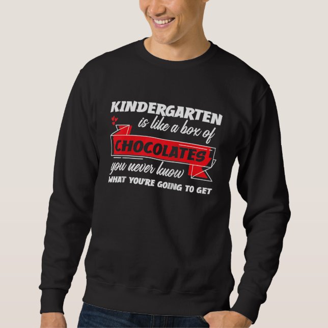 100 Days Of School Kindergarten Preeschool Teacher Sweatshirt (Vorderseite)