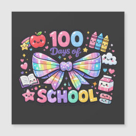 100 Days Of School Magnetkarte