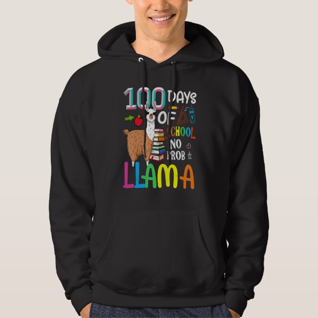 100 Days Of School Shirt No Probllama Llama 100th  (Vorderseite)