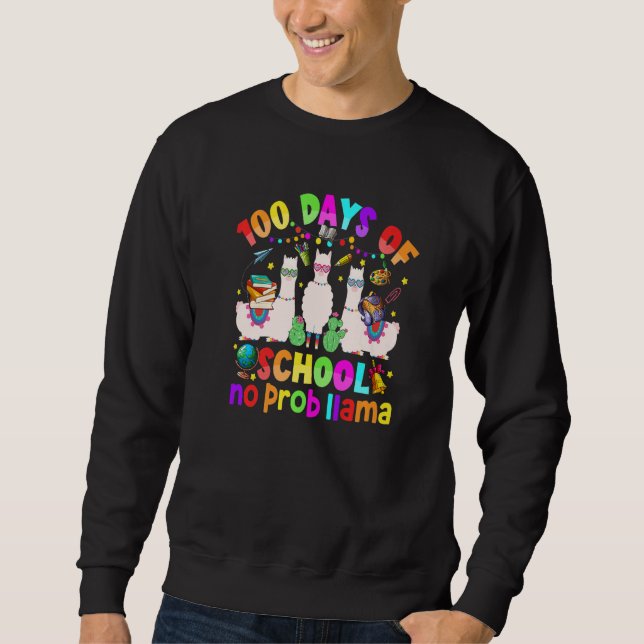 100 Days of School Shirt No Probllama Llama for Te (Vorderseite)
