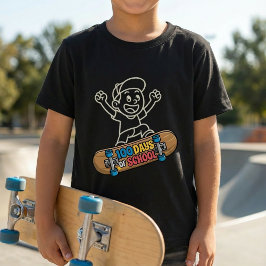 100 Days of School Skateboarder Boy's Skater T-Shirt