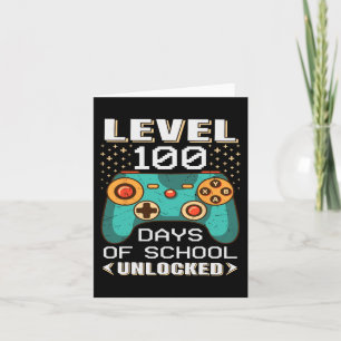 100 Days School Video Gamer 100. Tag Lehrer Stud Karte