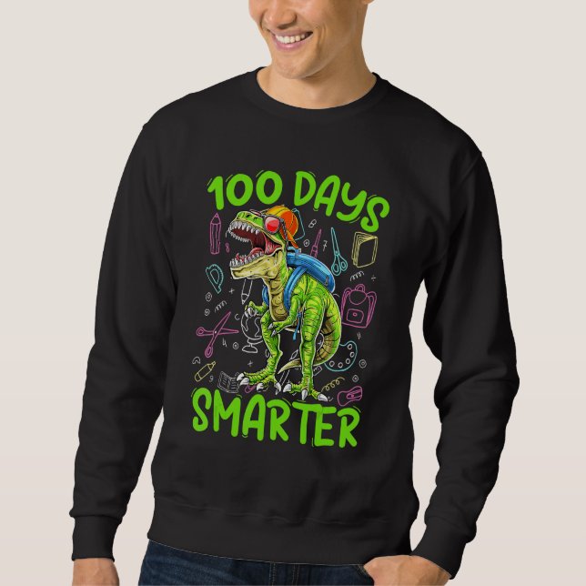 100 Days Smarter Dinosaur Rex   Kids Boys Toddler Sweatshirt (Vorderseite)