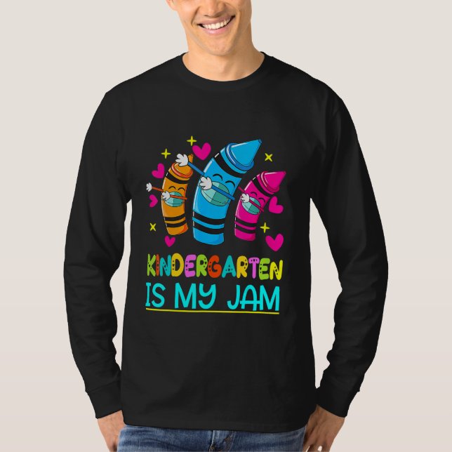 100 Days Smarter Kindergarten Is My Jam Teacher T-Shirt (Vorderseite)