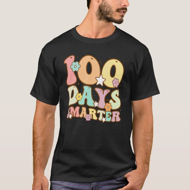 100 Days Smarter Teacher Students Happy 100th Day  T-Shirt (Vorderseite)