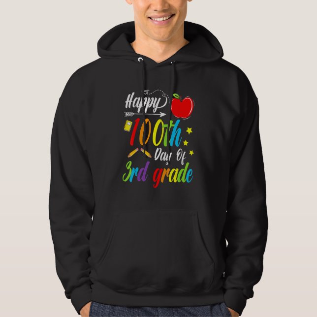 100 Days Smarter Third Grade 100th Day Of School 3 Hoodie (Vorderseite)