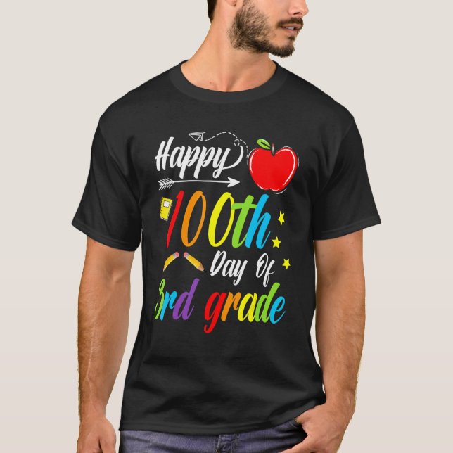 100 Days Smarter Third Grade 100th Day Of School 3 T-Shirt (Vorderseite)
