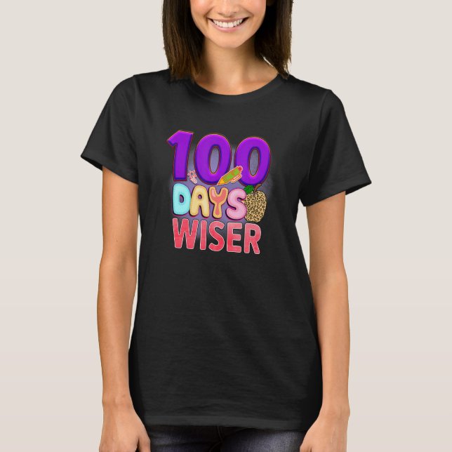 100 Days Wiser  Student Teacher T-Shirt (Vorderseite)