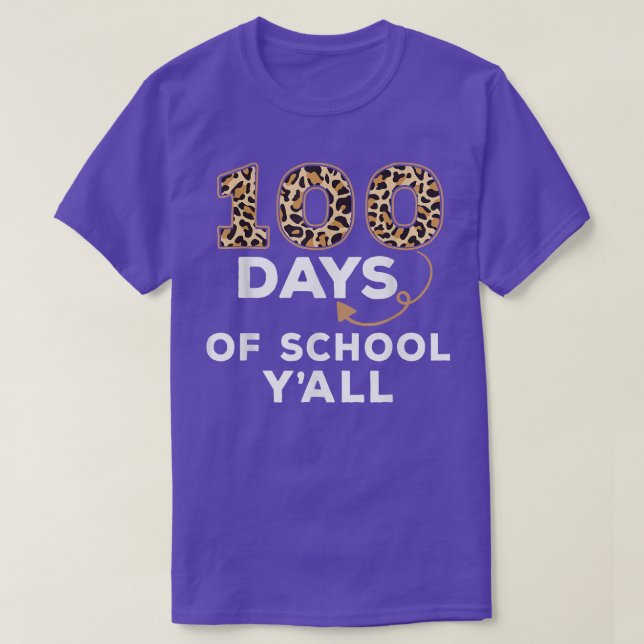 100 Days Y'all Teacher Student 100th Day of school T-Shirt (Design vorne)