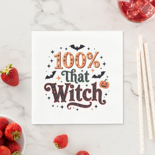 100 % der Hexe Serviette (Beispiel)