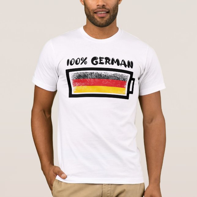 100 % deutsche Flagge T-Shirt (Vorderseite)