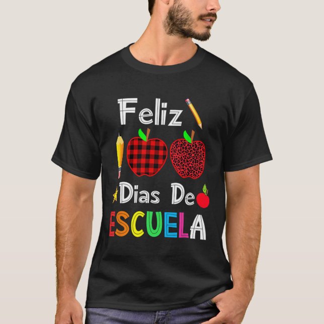 100 Dias de Escuela Spanien Happy 100. Tag des Sch T-Shirt (Vorderseite)