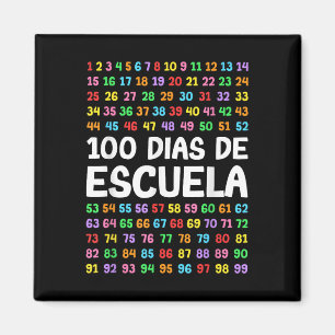 100 Dias De Escuela Spanischer Lehrer Magnet
