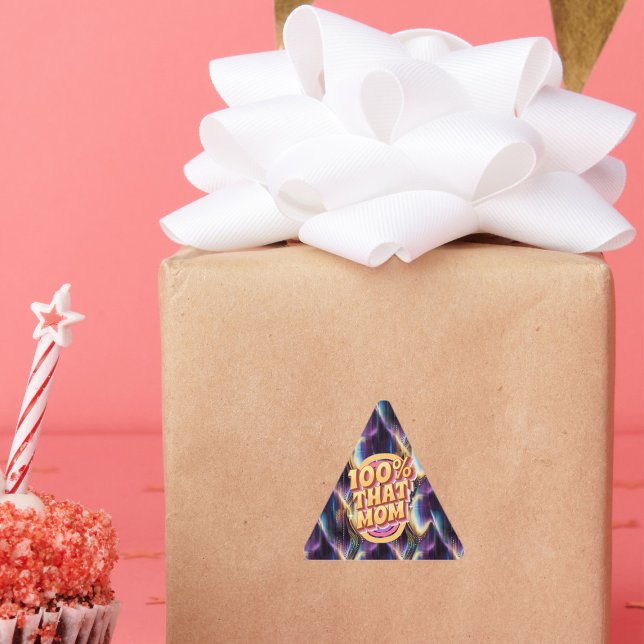 100 % dieser Mama Abstraktes Muster Dreieckiger Aufkleber (Von Creator hochgeladen)