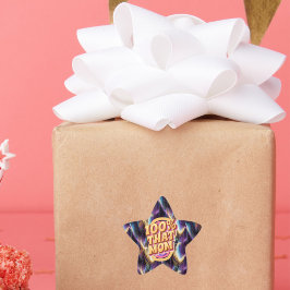 100 % dieser Mama Abstraktes Muster Stern-Aufkleber