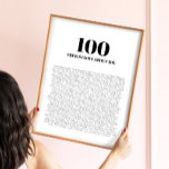 100 Dinge, die ich über Sie Liebe Moderne Minimali Poster<br><div class="desc">100 Dinge,  die ich über Sie Liebe Modernes Minimalistisches Poster</div>