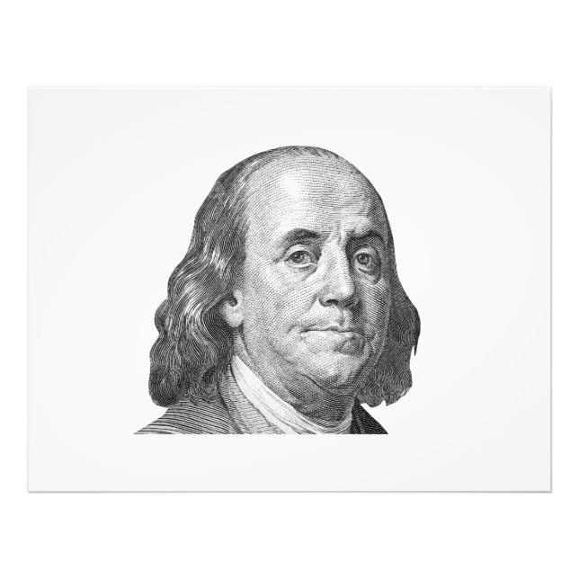 100 Dollar, Benjamin Franklin Fotodruck (Vorne)