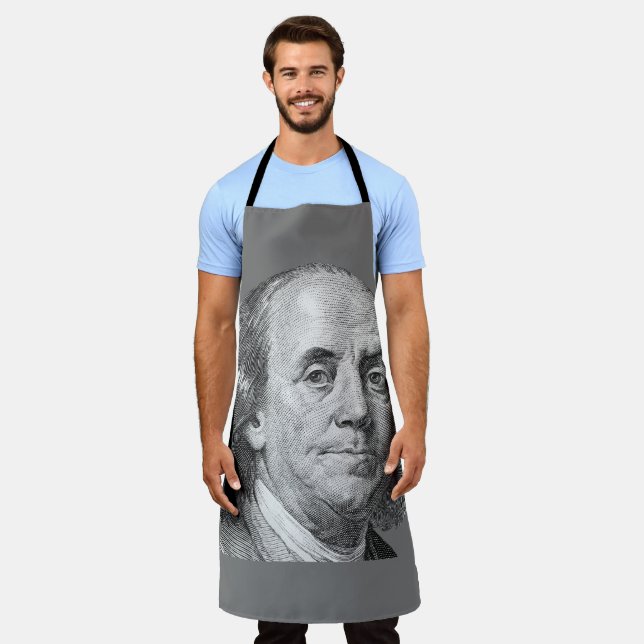 100 Dollar, Benjamin Franklin Schürze (Getragen)
