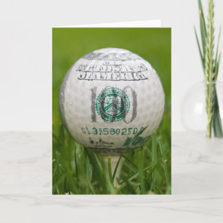 100 Dollar Geburtstag Golf Ball Karte
