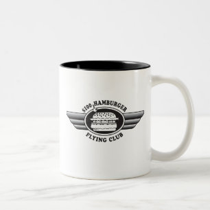 100 Dollar Hamburger - Flying Club Zweifarbige Tasse