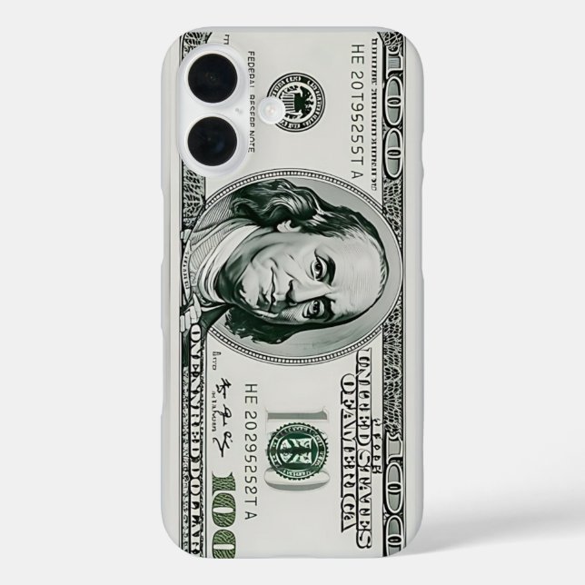 100-Dollar-Schein iPhone 16 Hülle (Rückseite)
