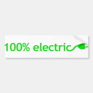 100% Electric Vehicle Bumper Sticker For Your Car Autoaufkleber