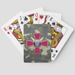 [100] Emblem der ukrainischen Landstreitkräfte Spielkarten