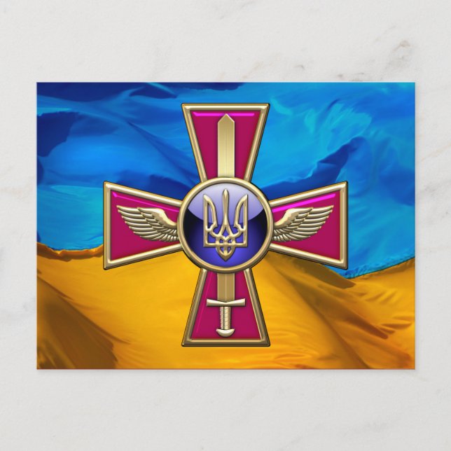[100] Emblem der ukrainischen Luftwaffe Postkarte (Vorderseite)