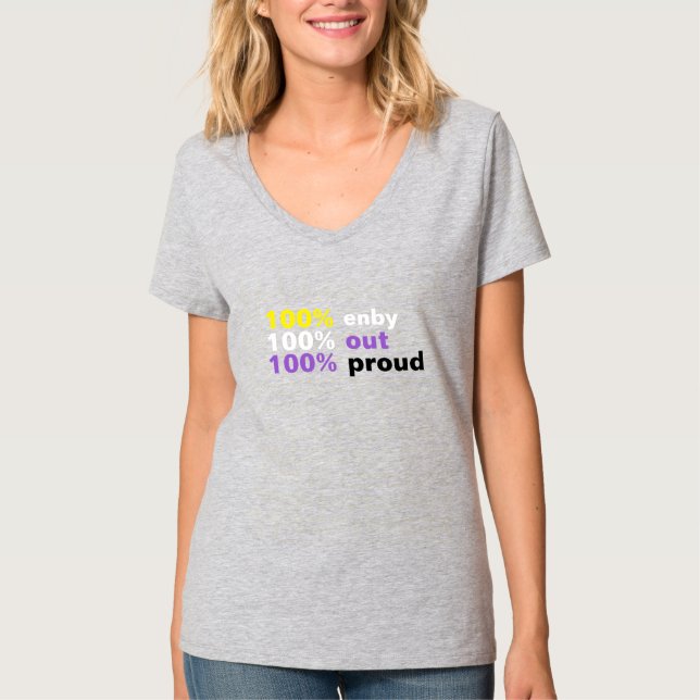 100 % Enby T-Shirt (Vorderseite)