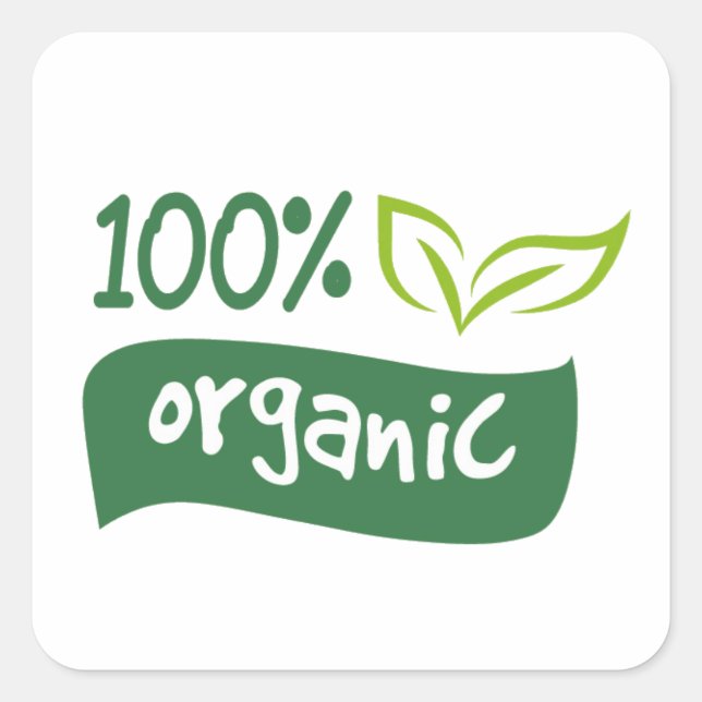 100% Étiquette de produits biologiques (Devant)