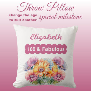 100 & fabelhafter Name gerbera Blume pink Kissen
