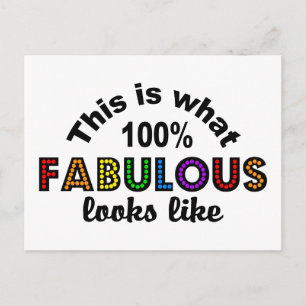 100% FABULOUS Postkarte, anpassen Postkarte