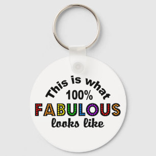 100 % Fabulous Schlüsselkette Schlüsselanhänger