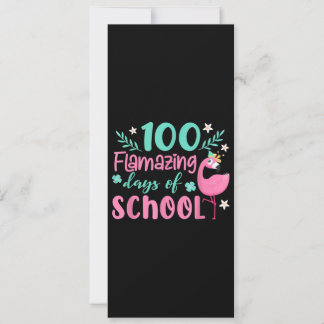 100 fantastische Schultage | Funny Flaming Einladung