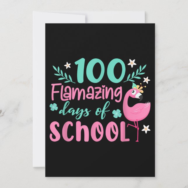 100 fantastische Schultage | Funny Flaming Save The Date (Vorderseite)