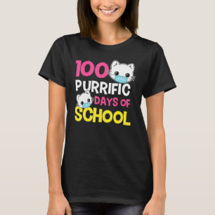 100 feierliche Tage der Schulkatze Masken Lehrer J T-Shirt