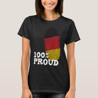 100 Fingerabdruck-Fahne für Proud Germa in Deutsch T-Shirt