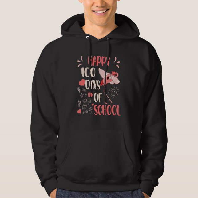 100 Flamazing Days of School Flamingo 100th Day Te Hoodie (Vorderseite)