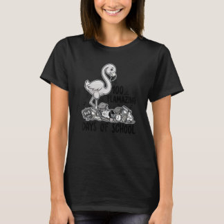 100 Flamazing Days Of School For Teacher Kids Flam T-Shirt