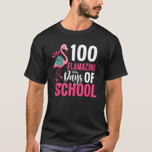 100 Flamazing Tage der Schule Flamingo 100. Tag Fo T-Shirt