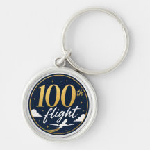 100. Flug Gold Flugzeug Reise Souvenir