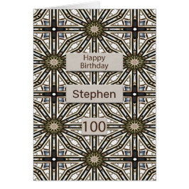 100. Geburtstag Abstrakt Mandala Design