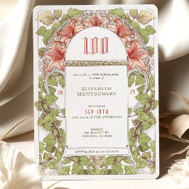 100 Geburtstag Einladung Jugendstil Alphonse Mucha
