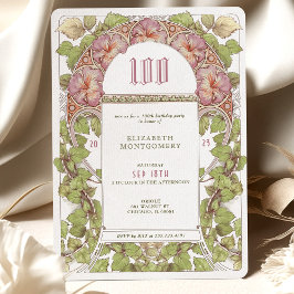 100 Geburtstag Einladung Jugendstil Alphonse Mucha