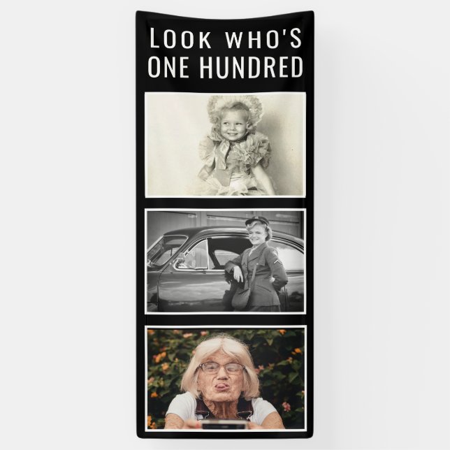 100. Geburtstag Foto Banner (Vertikal)