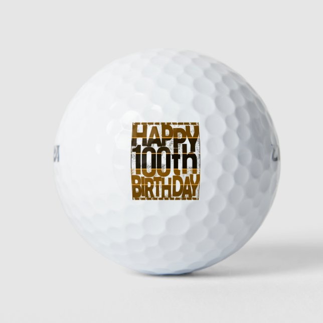 100. Geburtstag_mehrere Ebenen des Gradienten Golfball (Vorderseite)