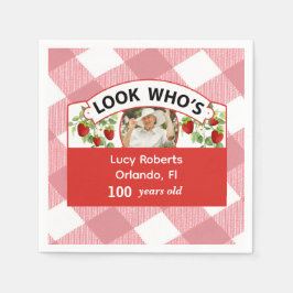 100. Geburtstag Napkin - Anpassbar Serviette