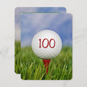 100. Geburtstag Party Golf Thema Einladung