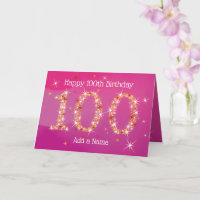 100. Geburtstag - Startnummern - Rosa Gold Age 100